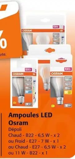 Colruyt OSRAM Ampoules LED offre