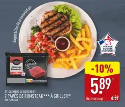 ALDI ST-CLÉMENT LE BOUCHER 2 pavés de rumsteak à griller offre