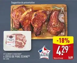 ALDI ST-CLÉMENT LE BOUCHER 4 côtes de porc échine offre