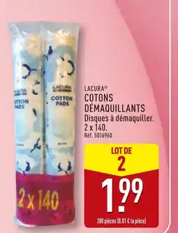 ALDI LACURA Cotons Démaquillants offre