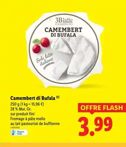 Lidl 3 BLATTE CASEIFICIO Camembert di bufala offre