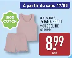 ALDI Pyjama short mousseline offre