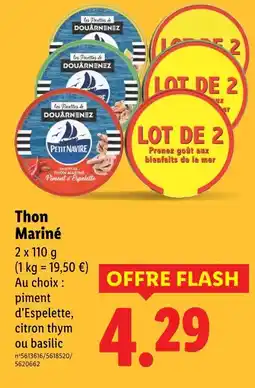 Lidl PETIT NAVIRE Thon Mariné offre