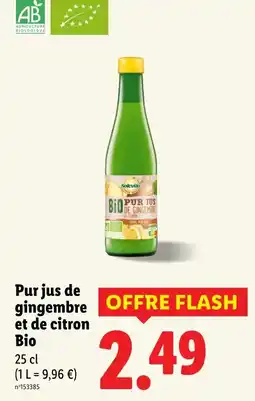 Lidl SOLEVITA Pur jus de gingembre et de citron bio offre