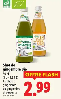 Lidl SOLEVITA Shot de gingembre Bio offre
