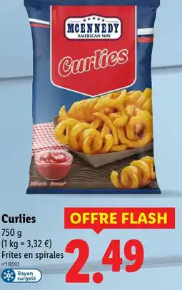 Lidl MCENNEDY AMERICAN WAY Curlies offre