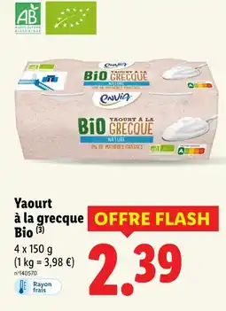 Lidl ENVIA Yaourt à la grecque bio offre