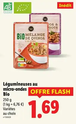 Lidl GOLDEN SUN Légumineuses au micro-ondes bio offre