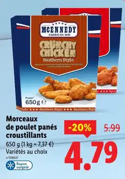 Lidl MCENNEDY AMERICAN WAY Crunchy Chicken Southern Style offre