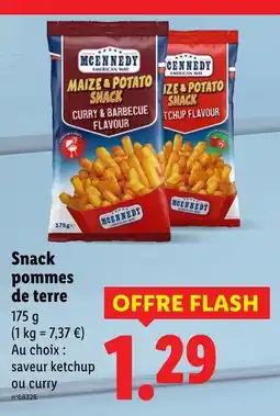 Lidl MCENNEDY Maize & Potato Snack Curry & Barbecue Flavour offre