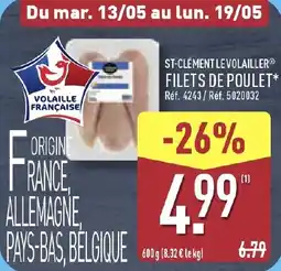 ALDI Filets de poulet offre
