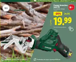 Lidl PARKSIDE Coupe-branches sans fil offre