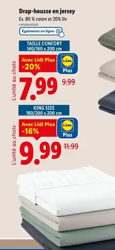 Lidl Lidl Drap-housse en jersey offre