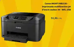 Bureau Vallée CANON maxify mb2150 - imprimante multifonction jet d'encre couleur a4 - wifi, usb offre
