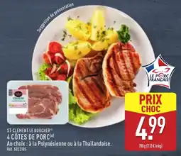 ALDI 4 cĂŽtes de porc offre