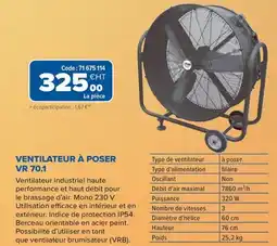 Prolians Ventilateur à poser vr 70.1 offre