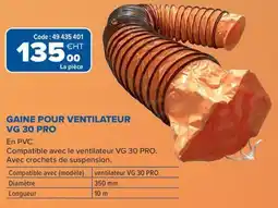 Prolians Gaine pour ventilateur vg 30 pro offre