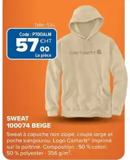 Prolians Sweat 100074 beige offre