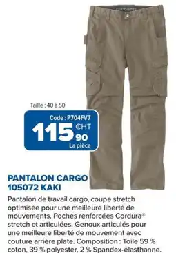 Prolians Pantalon cargo 105072 kaki offre