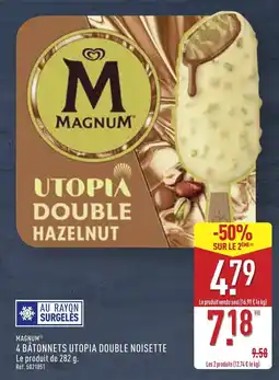 ALDI 4 bĂątonnets utopia double noisette offre