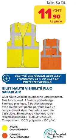 Prolians Gilet haute visibilité fluo safari air offre