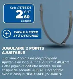 Prolians Jugulaire 2 points ajustable offre