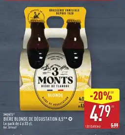 ALDI 3monts bière blonde de dégustation 8,5° offre
