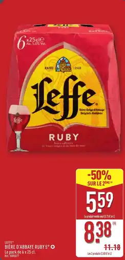 ALDI LEFFE Bière d'abbaye ruby 5° offre
