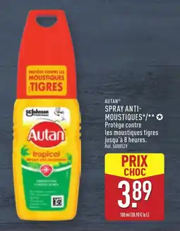 ALDI AUTAN Spray anti moustiques offre