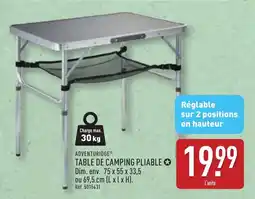 ALDI Table de camping pliable offre