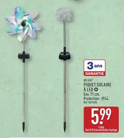 ALDI Belavi piquet solaire à led offre
