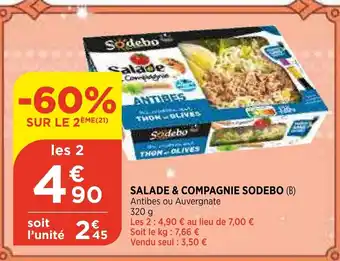 Bi1 Salade & Compagnie Sodebo offre