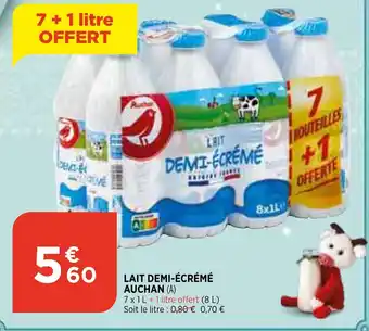Bi1 Lait Demi-écrémé Auchan offre