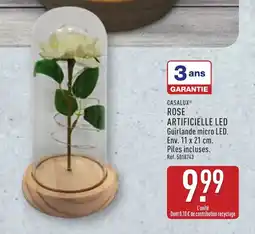 ALDI Casalux rose artificielle led offre