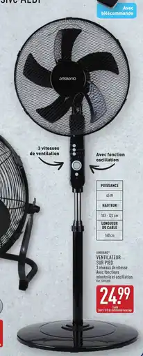 ALDI Ambiano ventilateur sur pied offre