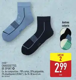 ALDI Crane chaussettes de sport offre