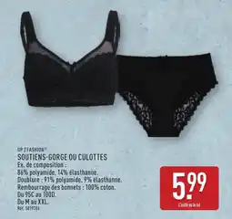 ALDI Up 2 fashion soutiens-gorge ou culottes offre