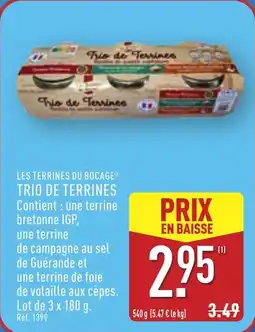 ALDI Les terrines du bocage trio de terrines offre