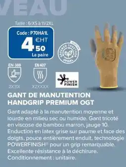 Prolians Gant de manutention handgrip premium ogt offre