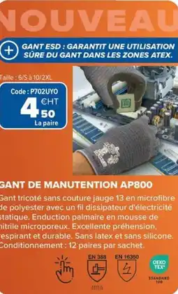 Prolians Gant de manutention ap800 offre