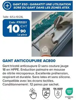 Prolians Gant anticoupure ac800 offre