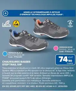 Prolians Chaussures basses step'trail s1p offre