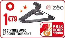 La Foir'Fouille 10 cintres avec crochet tournant offre