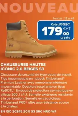 Prolians Chaussures hautes iconic 2.0 beiges s3 offre