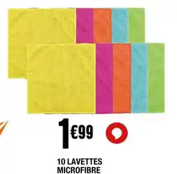 La Foir'Fouille 10 lavettes microfibre offre
