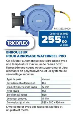 Prolians TRICOFLEX Enrouleur pour arrosage waterreel pro offre