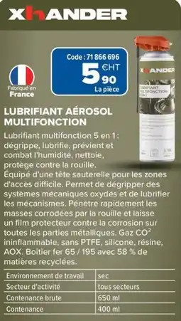 Prolians XANDER Lubrifiant aérosol multifonction offre