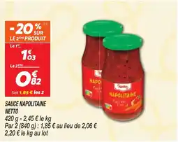 Netto Sauce napolitaine netto offre