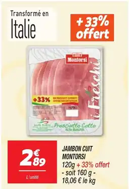 Netto Jambon cuit montorsi offre