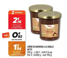 Netto Crème de marrons a la vanille netto offre